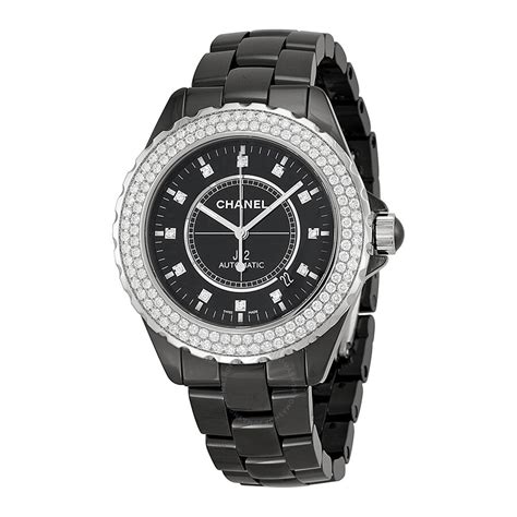 chanel j12 unisex diamond bezel watch